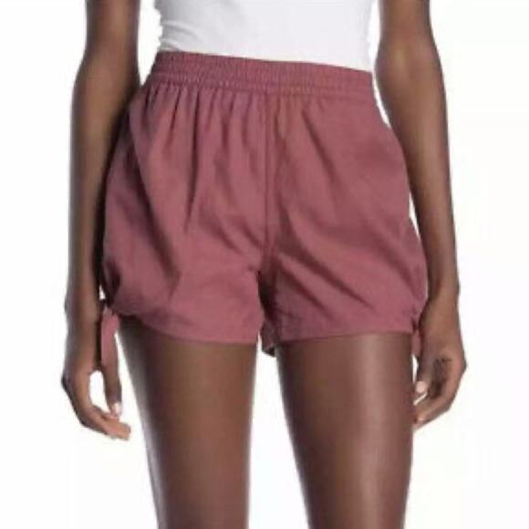 Madewell Mauve Pink Tie End Elastic Pull On Shorts Size XS - Picture 1 of 8